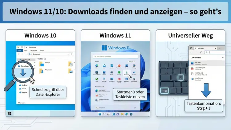 Windows 11/10: Downloads finden und anzeigen – so geht’s