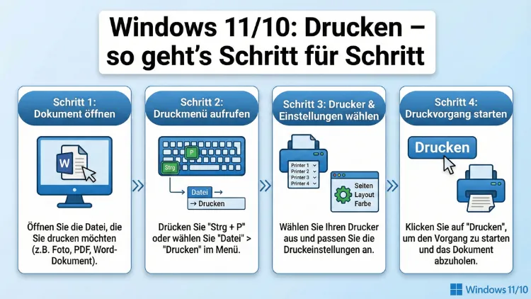 Windows 11/10: Drucken – so geht’s Schritt für Schritt