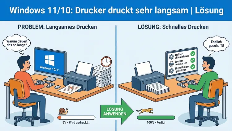 Windows 11/10: Drucker druckt sehr langsam | Lösung