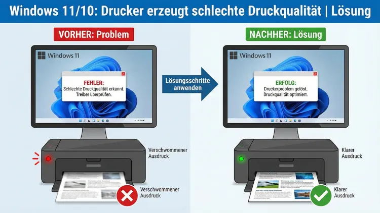 Windows 11/10: Drucker erzeugt schlechte Druckqualität | Lösung