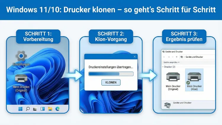 Windows 11/10: Drucker klonen – so geht’s Schritt für Schritt