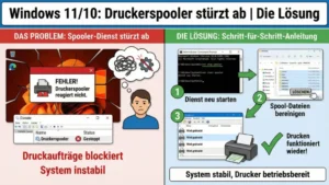 Windows 11/10: Druckerspooler stürzt immer ab | Lösung