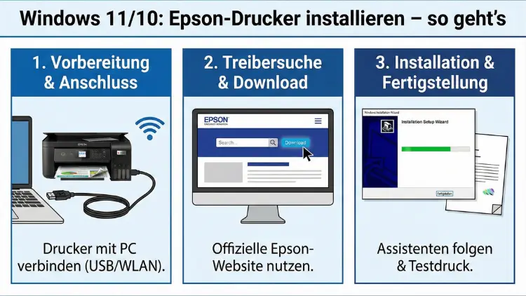 Windows 11/10: Epson-Drucker installieren – so geht’s