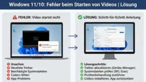 Windows 11/10: Fehler beim Starten von Videos | Lösung