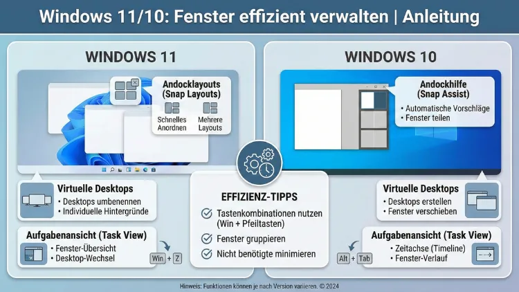 Windows 11/10: Fenster effizient verwalten | Anleitung
