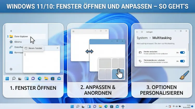 Windows 11/10: Fenster öffnen und anpassen – so geht’s