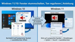 Windows 11/10: Fenster stummschalten, Ton regulieren | Anleitung