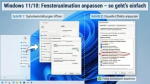 Windows 11/10: Fensteranimation anpassen – so geht’s einfach