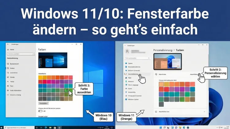 Windows 11/10: Fensterfarbe ändern – so geht’s einfach