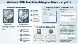 Windows 11/10: Festplatte defragmentieren – so geht’s