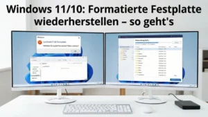 Windows 11/10: Formatierte Festplatte wiederherstellen – so geht’s
