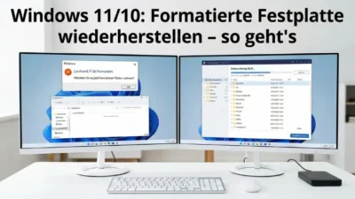Windows 11/10: Formatierte Festplatte wiederherstellen – so geht’s