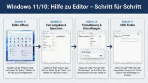 Windows 11/10: Hilfe zu Editor – Schritt für Schritt