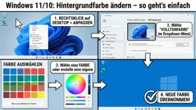 Windows 11/10: Hintergrundfarbe ändern – so geht’s einfach