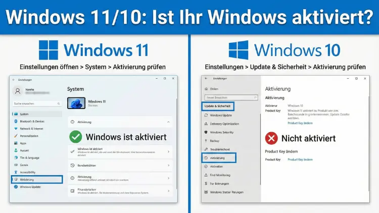 Windows 11/10: Ist Ihr Windows aktiviert? – so geht’s