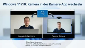 Windows 11/10: Kamera in der Kamera-App wechseln | Anleitung