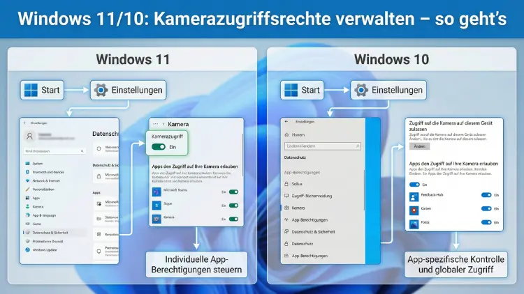 Windows 11/10: Kamerazugriffsrechte verwalten – so geht’s