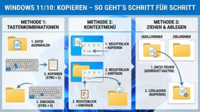Windows 11/10: Kopieren – so geht’s Schritt für Schritt