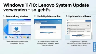 Windows 11/10: Lenovo System Update verwenden – so geht’s