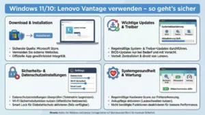 Windows 11/10: Lenovo Vantage verwenden – so geht’s sicher