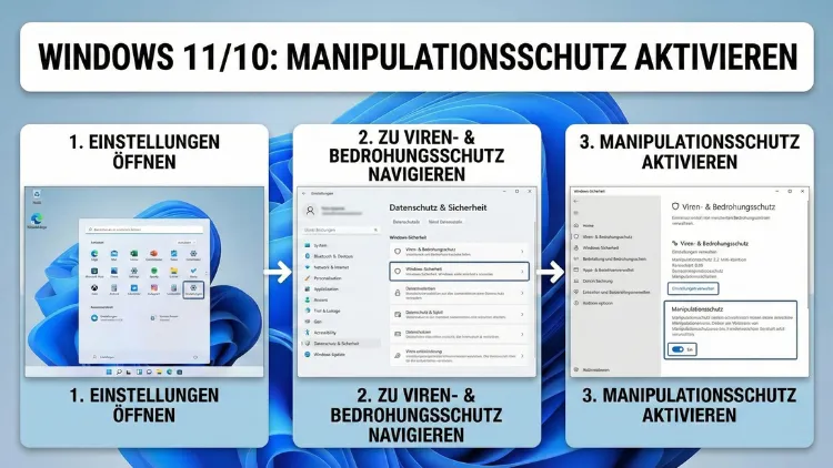 Windows 11/10: Manipulationsschutz aktivieren – so geht’s