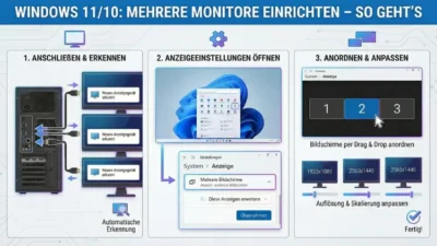 Windows 11/10: Mehrere Monitore einrichten – so geht’s
