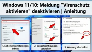 Windows 11/10: Meldung „Virenschutz aktivieren“ deaktivieren | Anleitung
