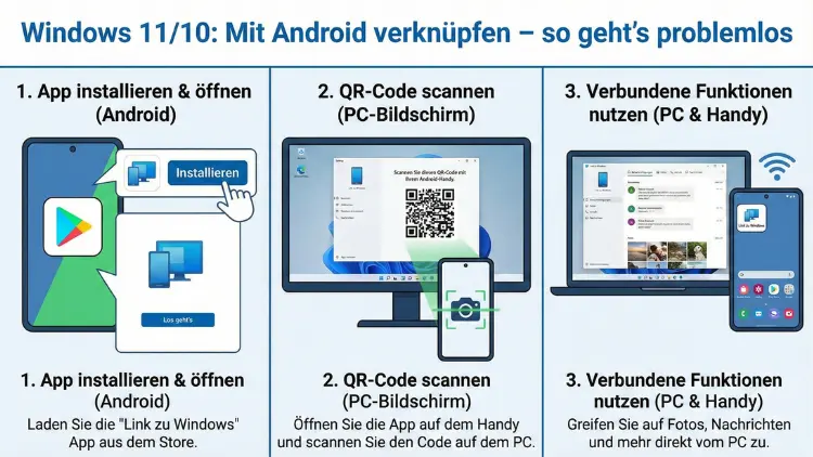Windows 11/10: Mit Android verknüpfen – so geht’s problemlos
