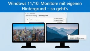 Windows 11/10: Monitore mit eigenen Hintergrund – so geht’s
