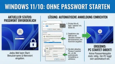 Windows 11/10: Ohne Passwort starten – so geht’s problemlos