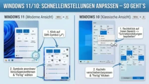 Windows 11/10: Schnelleinstellungen anpassen – so geht’s