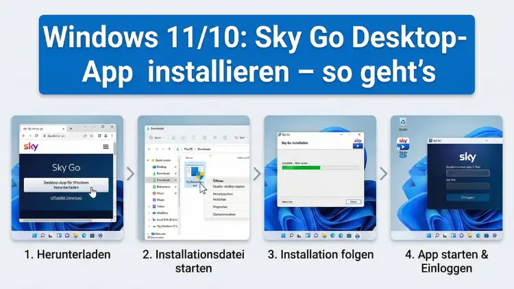 Windows 11/10: Sky Go Desktop-App installieren – so geht’s