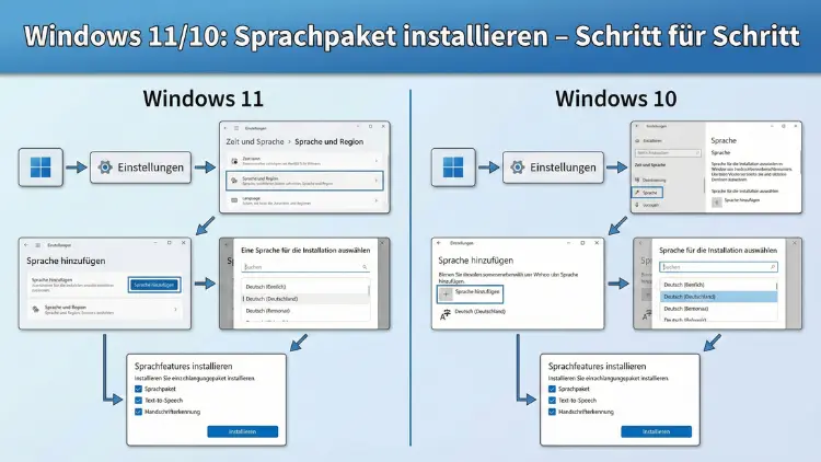 Windows 11/10: Sprachpaket installieren – Schritt für Schritt