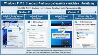 Windows 11/10: Standard-Audioausgabegeräte einrichten | Anleitung