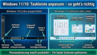 Windows 11/10: Taskleiste anpassen – so geht’s richtig