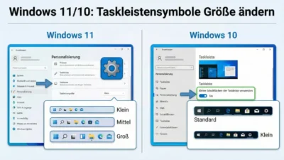 Windows 11/10: Taskleistensymbole Größe ändern – so geht’s