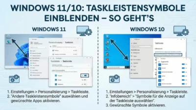 Windows 11/10: Taskleistensymbole einblenden – so geht’s