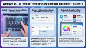 Windows 11/10: Tastatur-Hintergrundbeleuchtung einrichten – so geht’s
