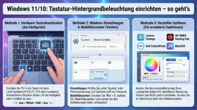 Windows 11/10: Tastatur-Hintergrundbeleuchtung einrichten – so geht’s