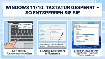 Windows 11/10: Tastatur gesperrt – so entsperren Sie sie
