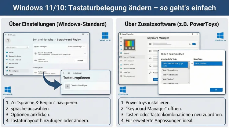Windows 11/10: Tastaturbelegung ändern – so geht’s einfach
