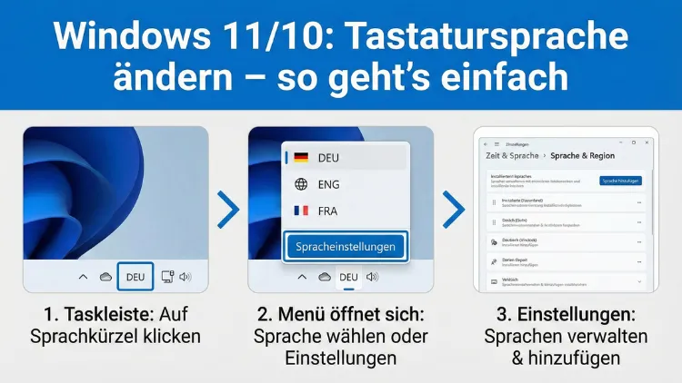 Windows 11/10: Tastatursprache ändern – so geht’s einfach
