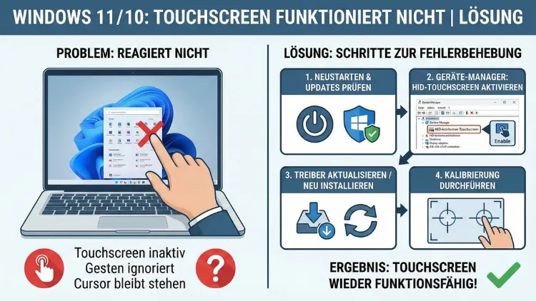 Windows 11/10: Touchscreen funktioniert nicht | Lösung