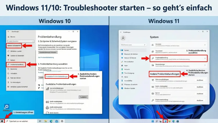 Windows 11/10: Troubleshooter starten – so geht’s einfach