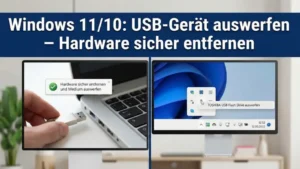 Windows 11/10: USB-Gerät auswerfen – Hardware sicher entfernen | so geht’s