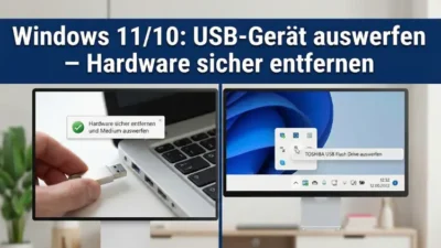 Windows 11/10: USB-Gerät auswerfen – Hardware sicher entfernen | so geht’s