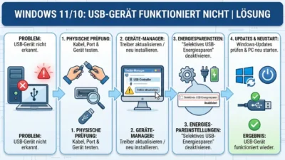Windows 11/10: USB-Gerät funktioniert nicht | Lösung