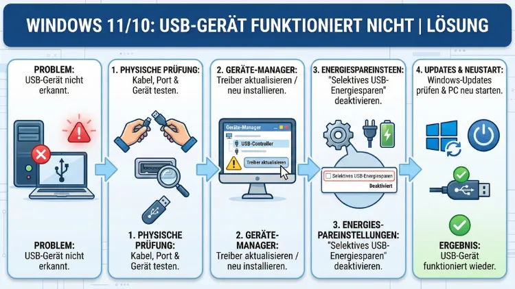 Windows 11/10: USB-Gerät funktioniert nicht | Lösung