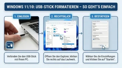 Windows 11/10: USB-Stick formatieren – so geht’s einfach