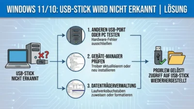 Windows 11/10: USB-Stick wird nicht erkannt | Lösung